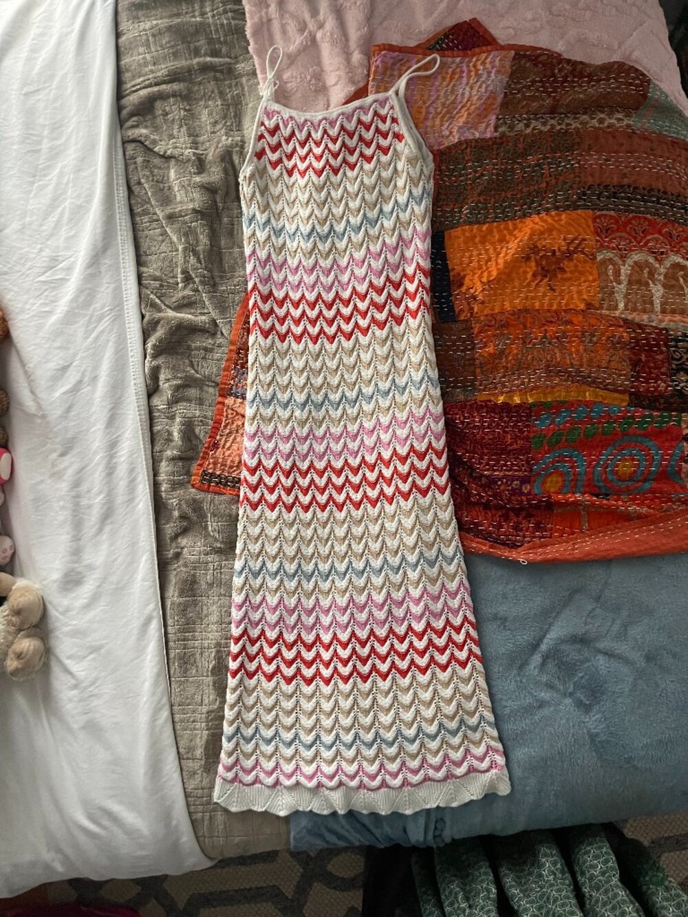 Rachel Zoe | Multicolor Chevron Knit Maxi Dress